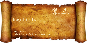 Ney Leila névjegykártya